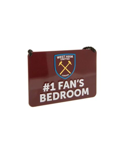 West Ham United FC - Plaque de porte #1 FANS BEDROOM (Pourpre) (Taille unique) - UTBS3673