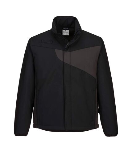 Portwest Mens PW2 Softshell Jacket (Black/Zoom Grey)