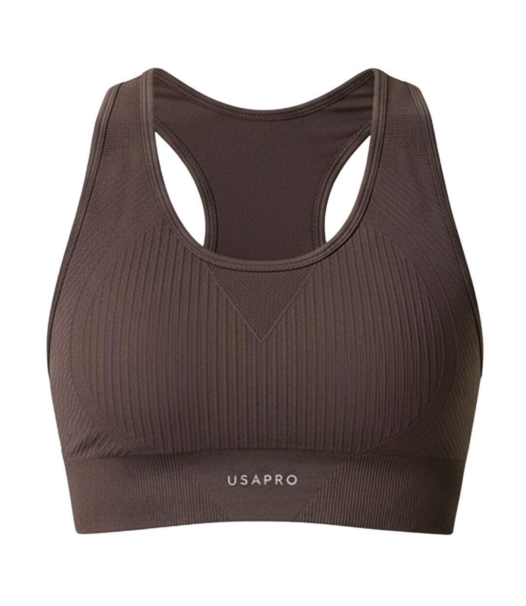 Brassière De Sport Motif/style Côtelé Femme Expresso USA-2