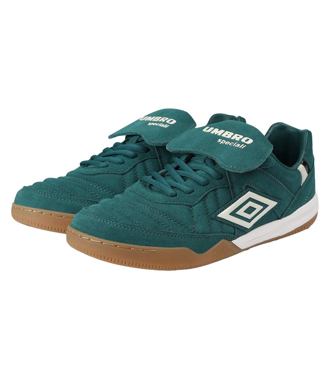 Mens Speciali Tr Flap Top Suede Trainers Forest Green Antique White Black Umbro-4