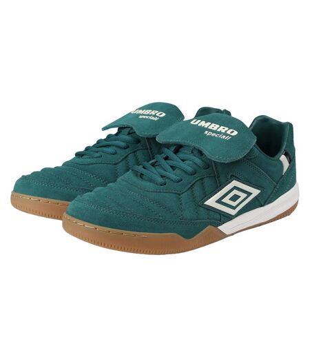 Mens Speciali Tr Flap Top Suede Trainers Forest Green Antique White Black Umbro
