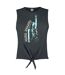 Womens/ladies Hand Up Sleeveless Top Charcoal Amplified-1
