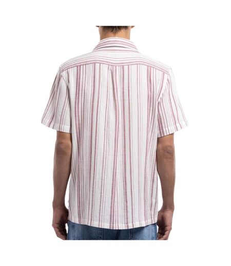 Chemise bordeaux à rayures homme teddy smith celestio