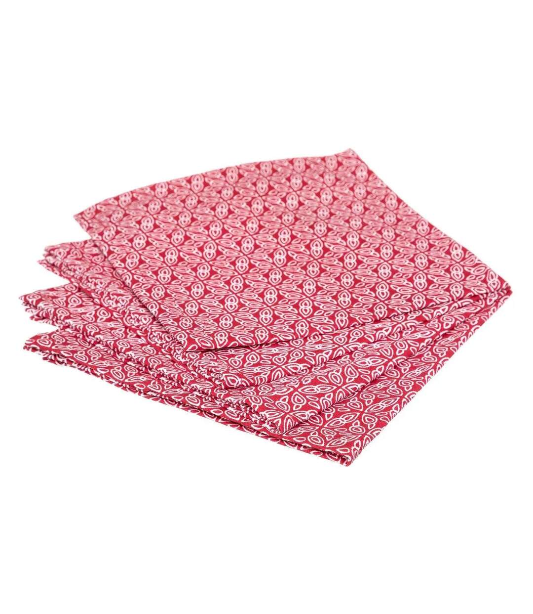 Lot de 4 Serviettes de Table Olia 40x40cm Rouge-1