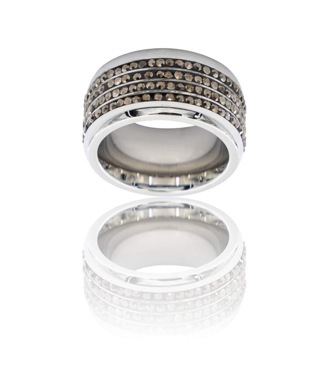 Coffret Bague Femme Acier strass-1