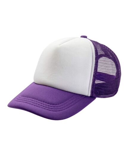 Casquette Trucker Detroit Violet Blanc Result Headwear