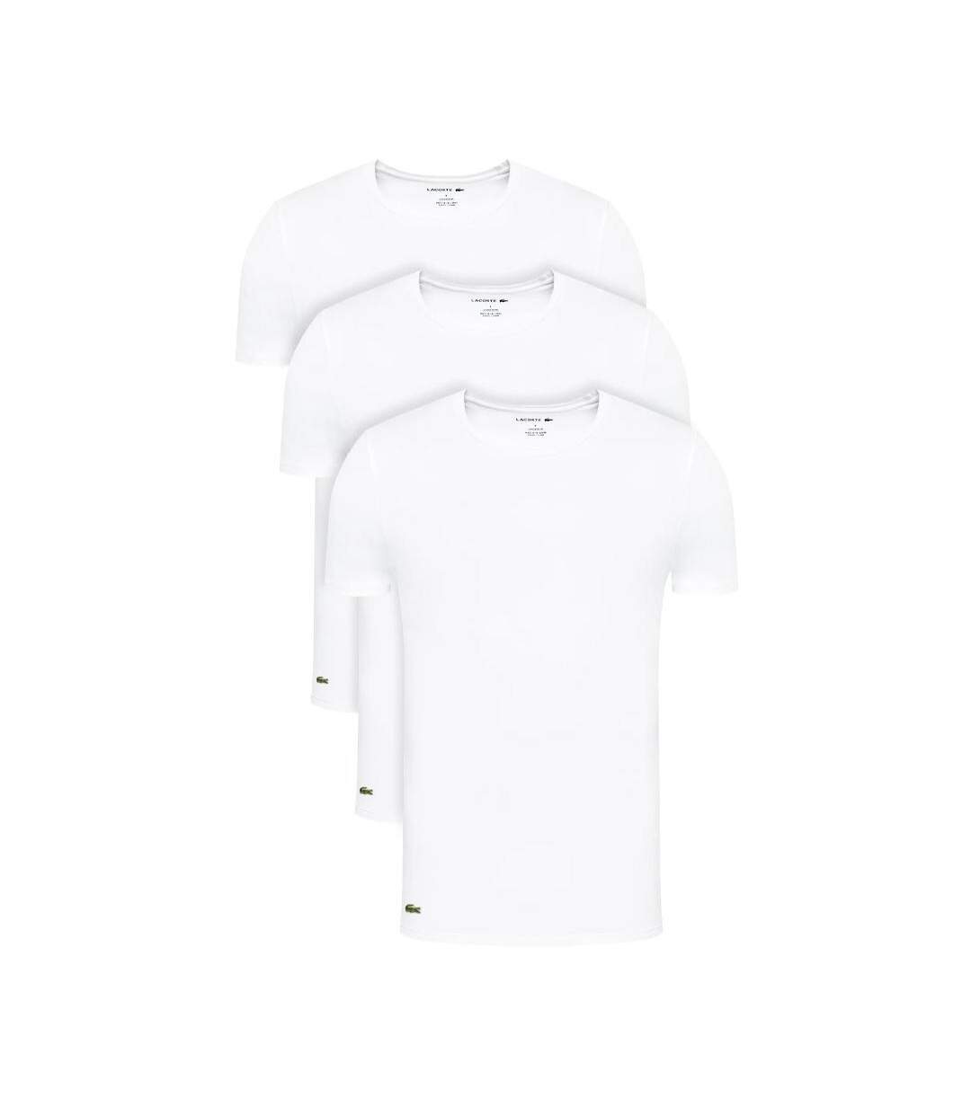 x3 t-shirt blanc homme lacoste th3321-2