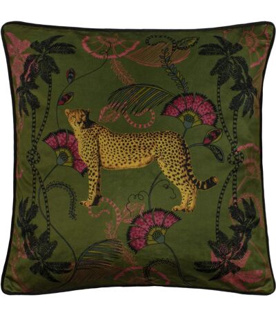 Paoletti Housse de coussin Tropica Cheetah (Vert kaki/Or/Noir) - UTRV2177