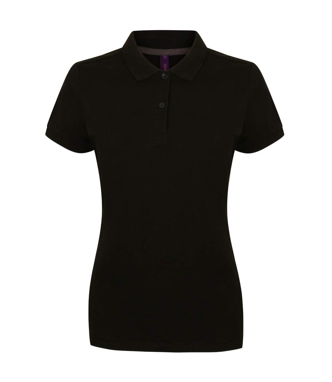 Polo uni femme noir Henbury