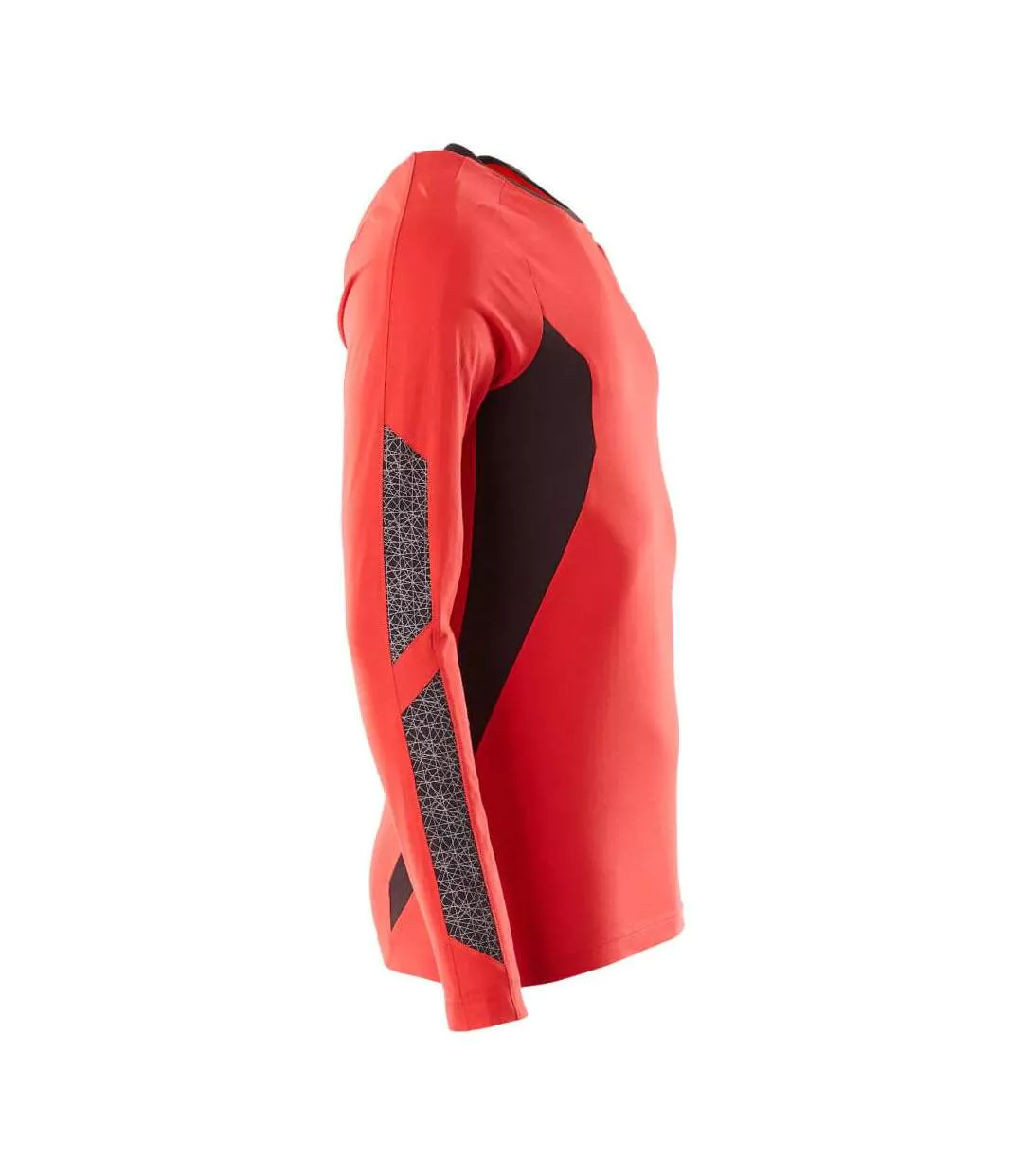 Mens Accelerate Long-sleeved T-shirt Traffic Red Black Mascot-3