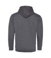 Awdis - Sweatshirt à capuche et fermeture zippée - Homme (Gris foncé/Noir) - UTRW182