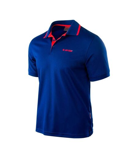 Polo Entraînement Site Homme Bleu Rouge Vif Hi-Tec