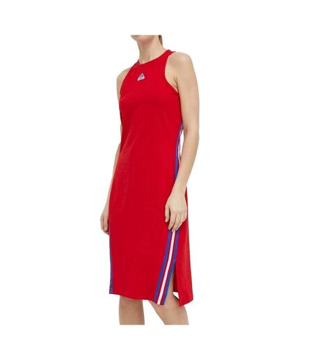 Robe rouge femme adidas w fi 3s dress - l