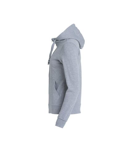 Clique Womens/Ladies Plain Full Zip Hoodie (Gray Melange)