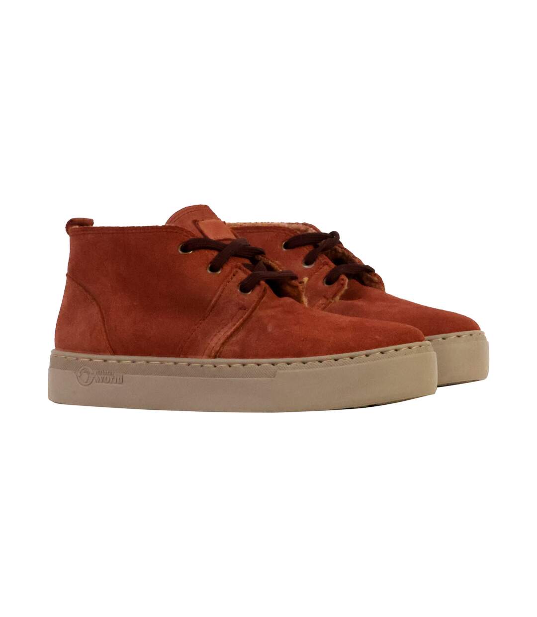 Basket Montante Cuir Natural World-3
