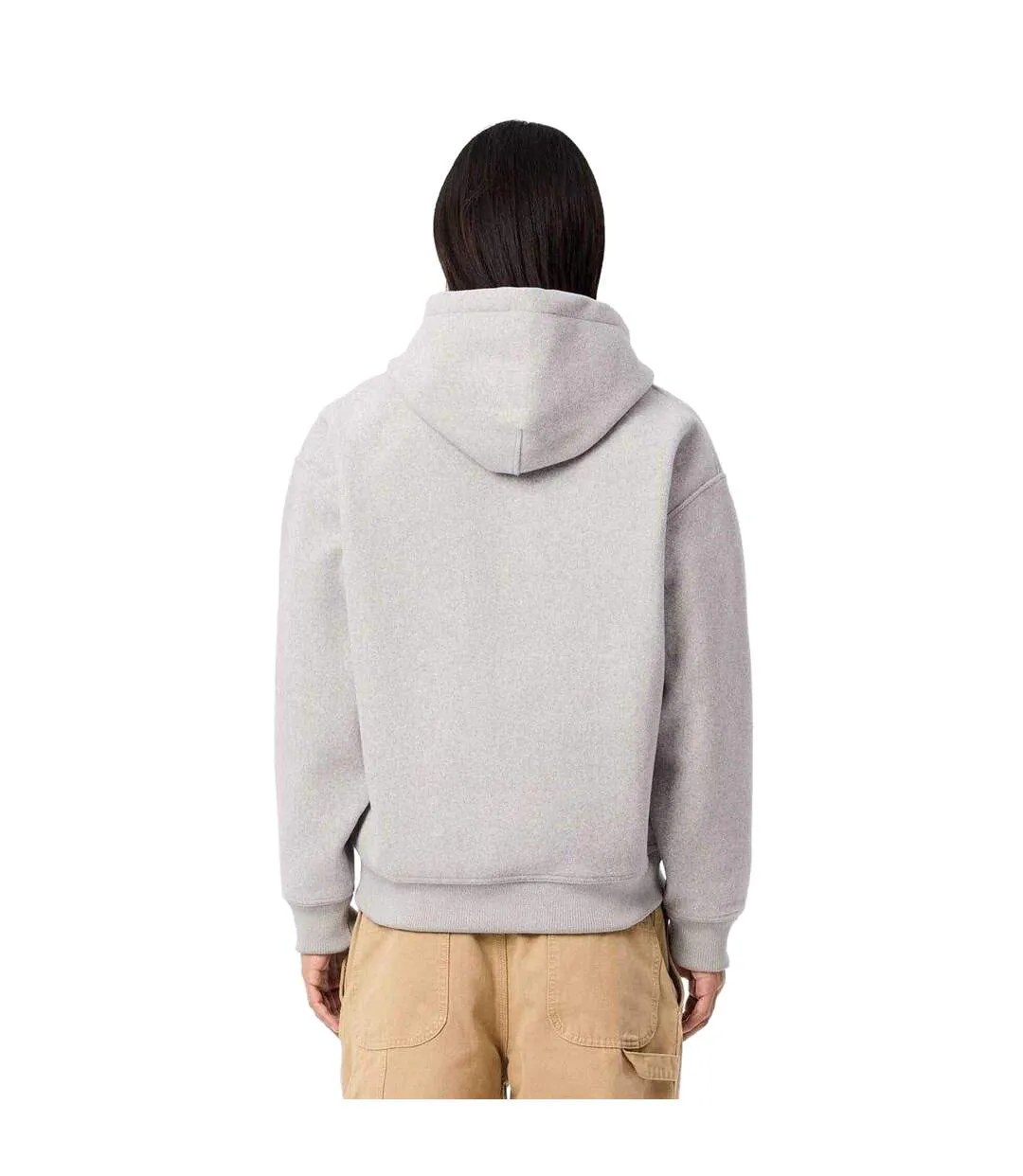 Mens Hooded Full Zip Hoodie Grey Lacoste-4