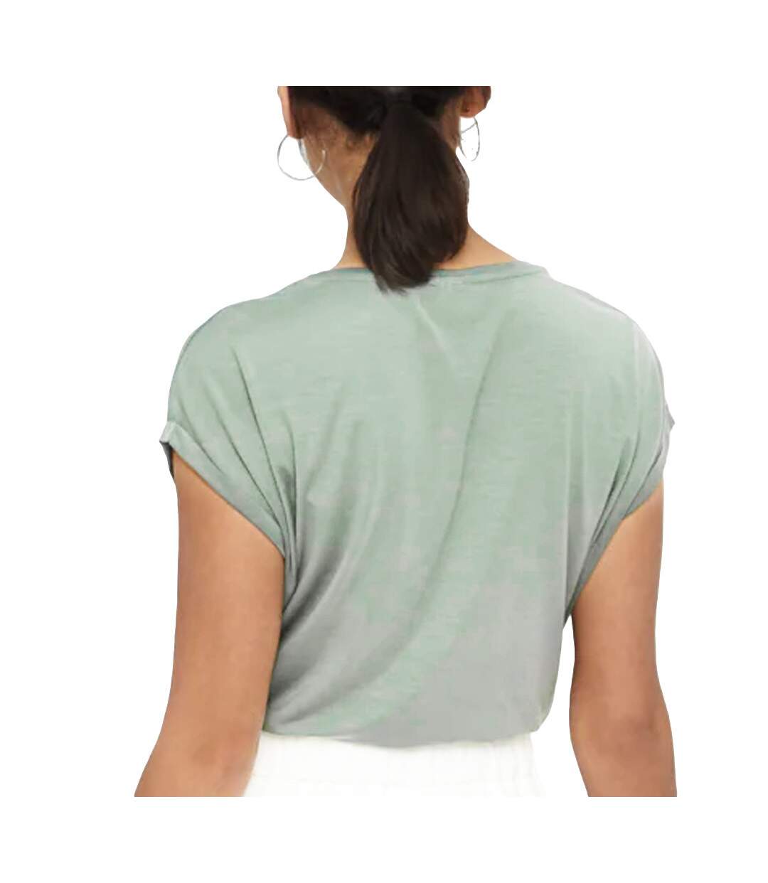 T-shirt Gris/Vert Femme Vero Moda Ava-2