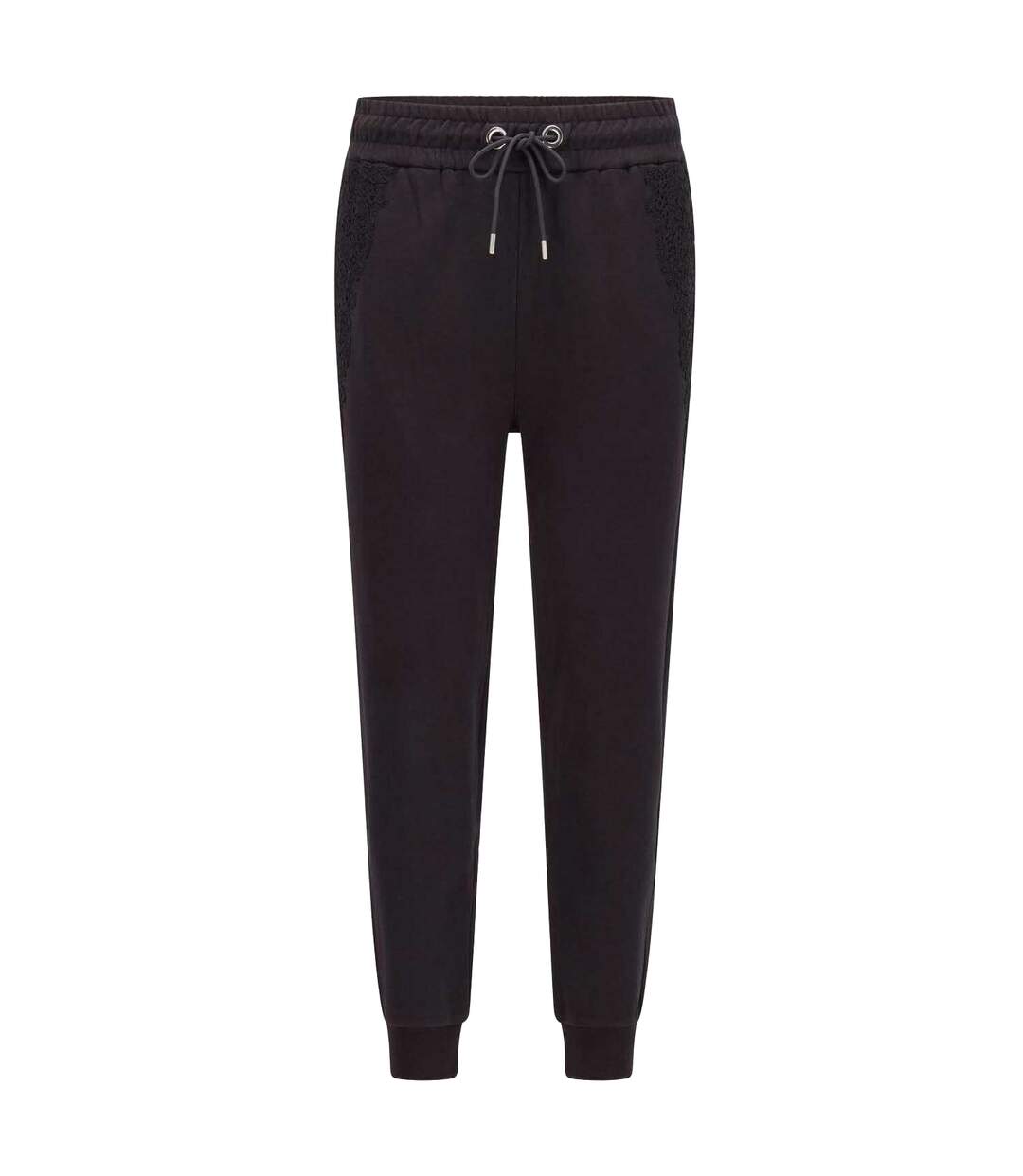 Womens/ladies Emonis Tracksuit Bottoms Black Boss-1