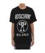 Mens Question Mark Logo T-shirt Black Moschino-3