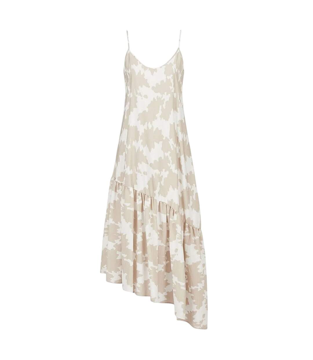 Womens/ladies Tie Dye Asymmetric Hem Maxi Dress Sand Armani Exchange-2