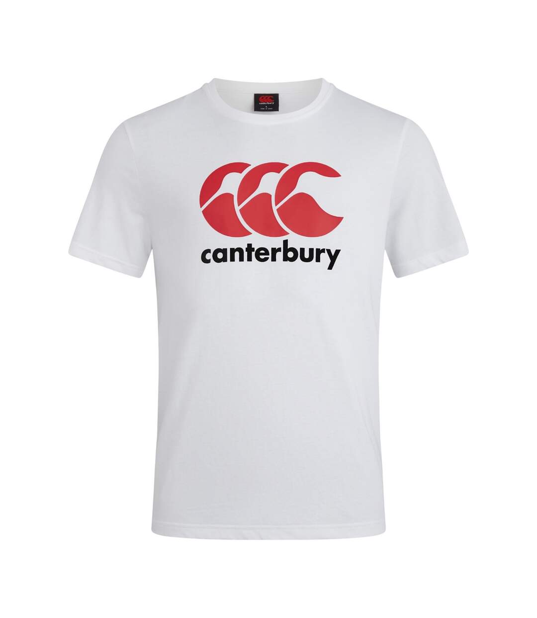 Mens Logo Cotton Blend T-shirt White Canterbury-2