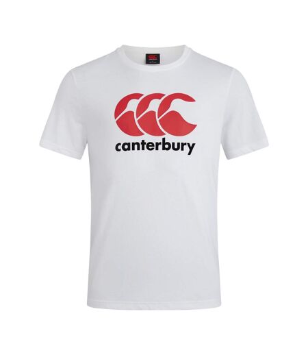 Mens Logo Cotton Blend T-shirt White Canterbury