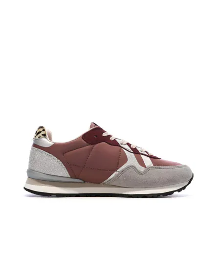 Baskets bordeaux/gris femme pepe jeans marlon