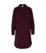 Robe Chemise En Velours Côtelé À Poches Alison Femme Pourpre Trespass-1