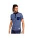 Mens D555 Oxley Fine Stripe Jersey Patch Pocket Kingsize Polo Shirt Navy Duke-1