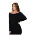 Robe Pull Motif/style Mi-longue Femme Noir Be You-3