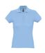SOLS Womens/Ladies Passion Pique Short Sleeve Polo Shirt (Sky Blue)