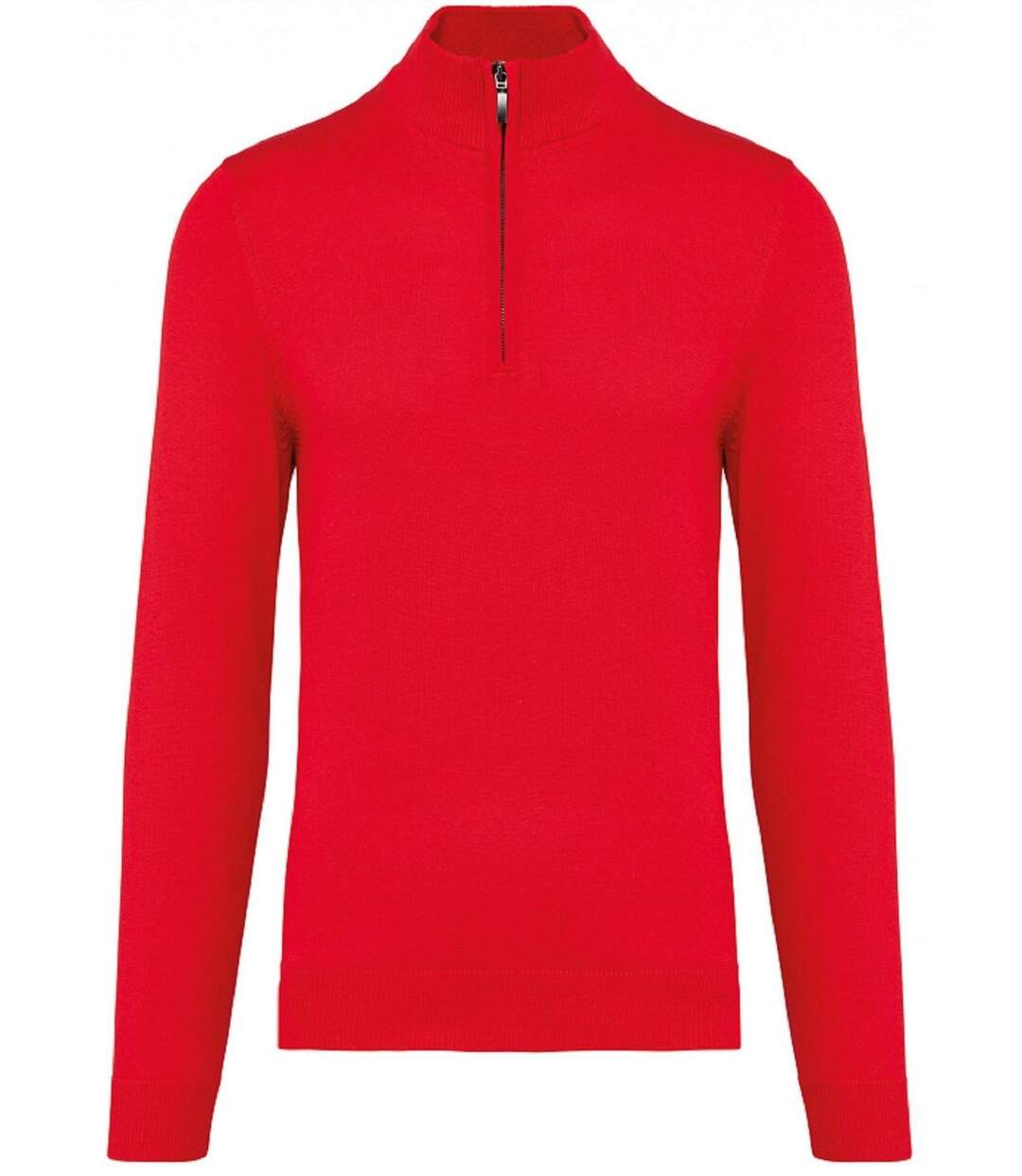 Pull col zippé pour homme - K970 - rouge