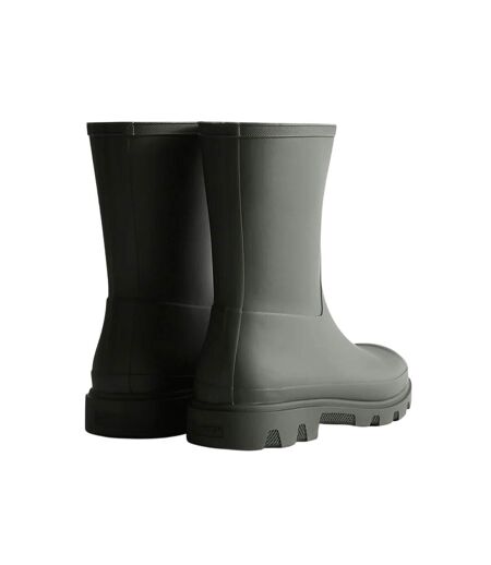 Mens downpour short wellington boots dark olive Hunter