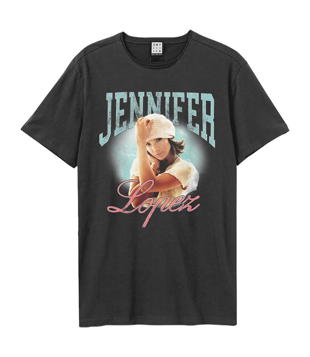 Unisex Adult Jennifer Lopez T-shirt Charcoal Amplified-1