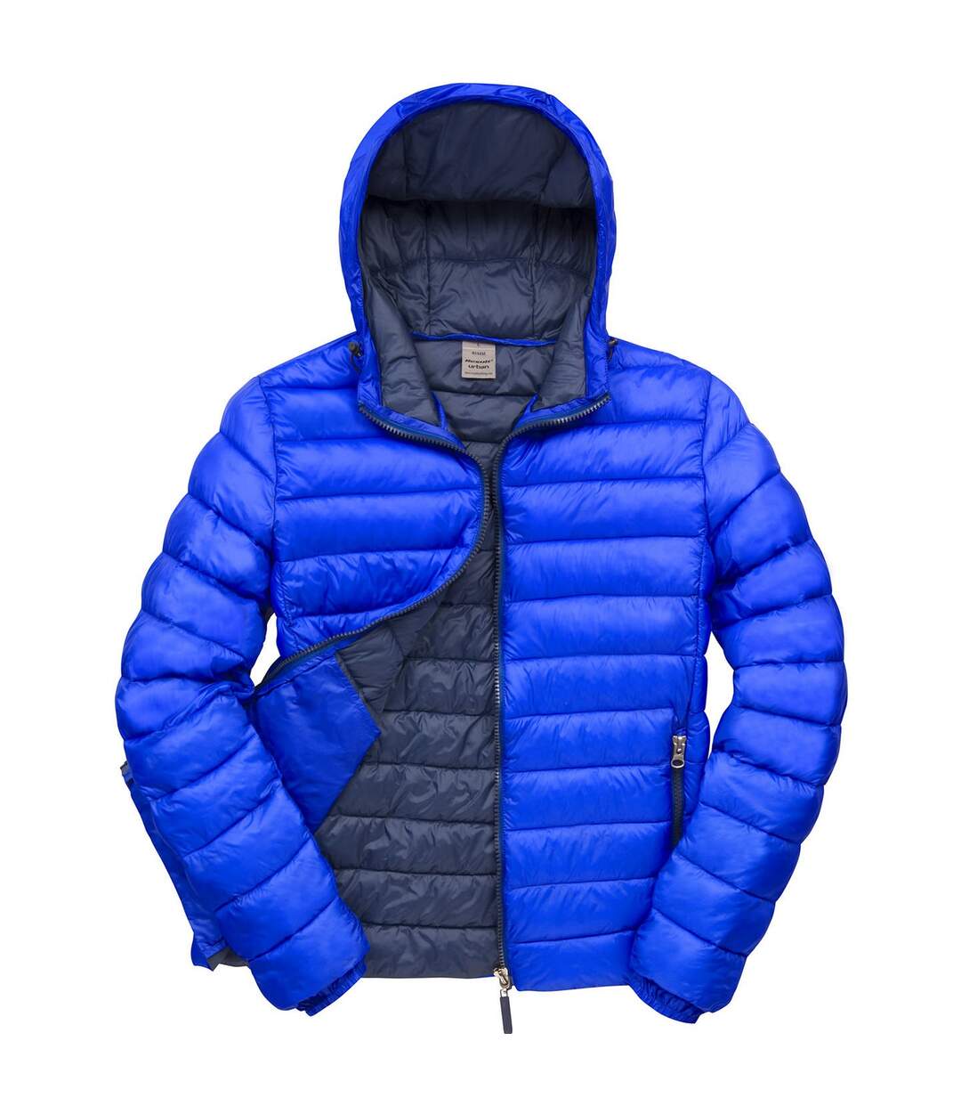 Mens snow bird hooded jacket royal blue/navy Result Urban-1