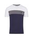 T-shirt homme bleu marine / blanc / gris Raging Bull-1