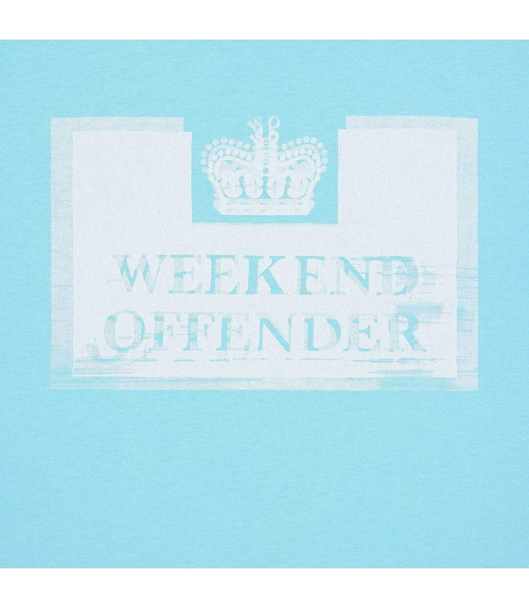 T-shirt Style Graphique Bonpensiero Homme Bleu Clair Weekend Offender-4