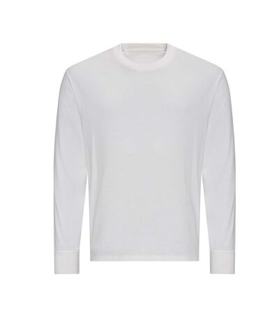 Womens/ladies 100 oversized long-sleeved t-shirt white Awdis