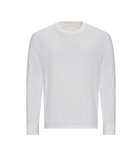 Womens/ladies 100 oversized long-sleeved t-shirt white Awdis