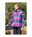 Womens/ladies Balsam Brushed Flannel Longline Shirt Purple Mountain Warehouse-1