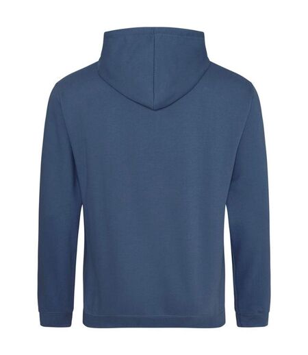 Sweat À Capuche College Adulte Bleu Ardoise Awdis