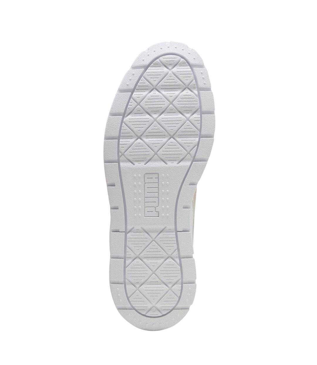 Womens/ladies Karmen Ii Leather Platform Trainers White Gold Puma-4