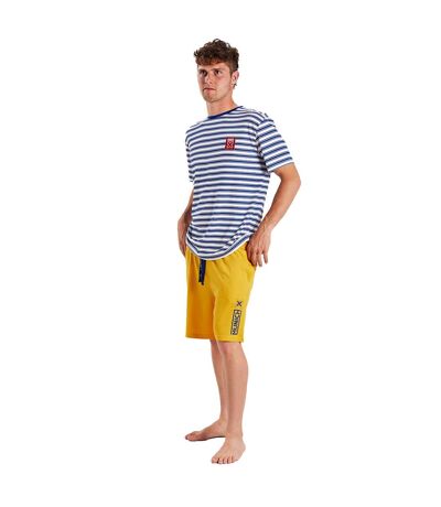Men's short-sleeved and round neck pajamas MUEH0250