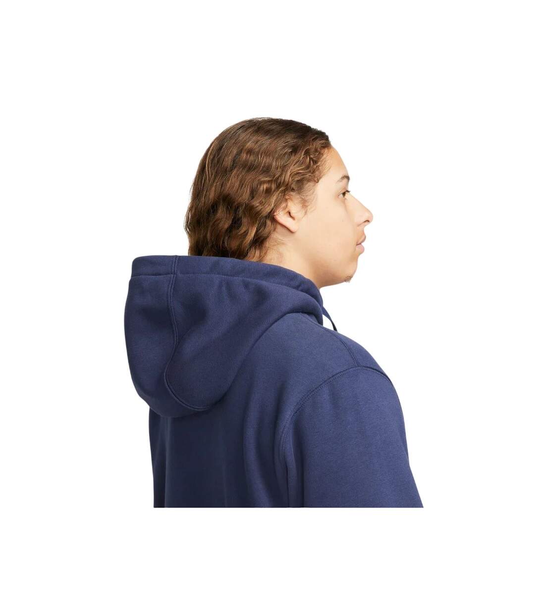 Mens Sportswear Club Full Zip Hoodie Navy Nike-4