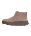 Womens/ladies F-mode Suede Flatform Ankle Boots Grey Fit Flop-3