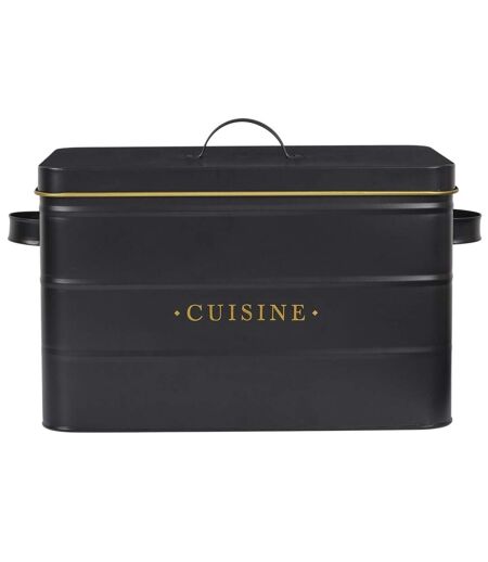 Boîte à Cuisine en Métal Lounge 33cm Noir