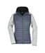 Veste Hybride Femme Gris Clair Chiné Anthracite Chiné James And Nicholson-1