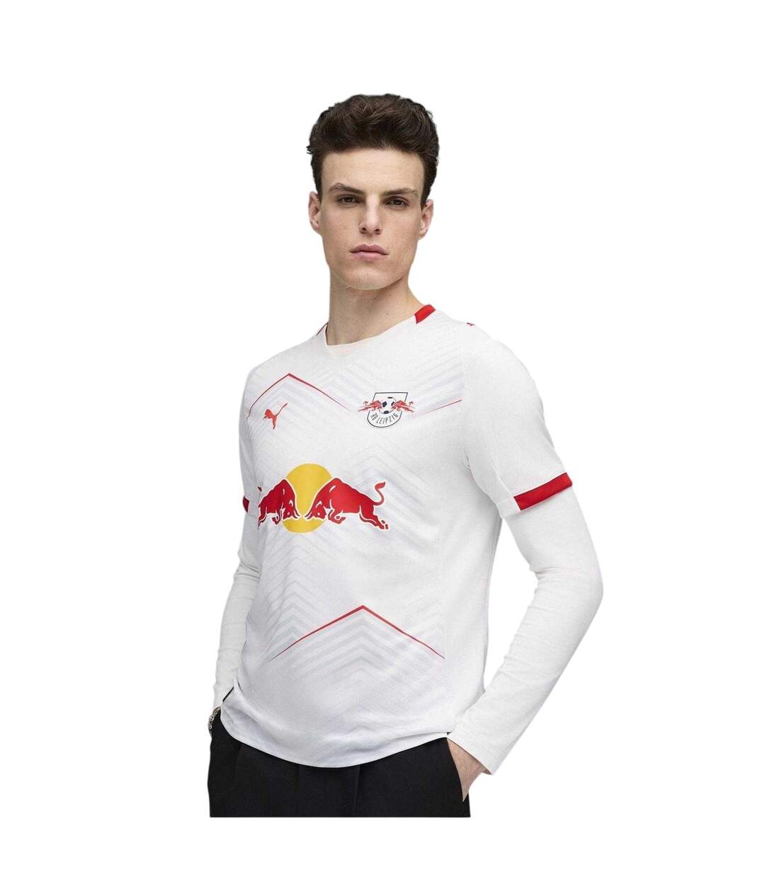 Mens Leipzig 25/26 Red Bull Home Jersey White Red Puma-4