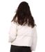 Doudoune courte pour femme beige avec capuche et poches pratiques-2