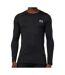 T-shirt manches longues noir homme under armour fitted - l-1